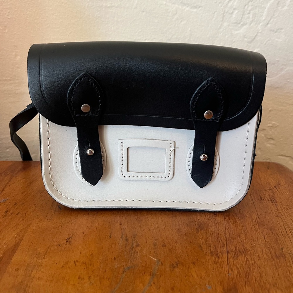 The Cambridge Satchel Company Black and White Mini Satchel